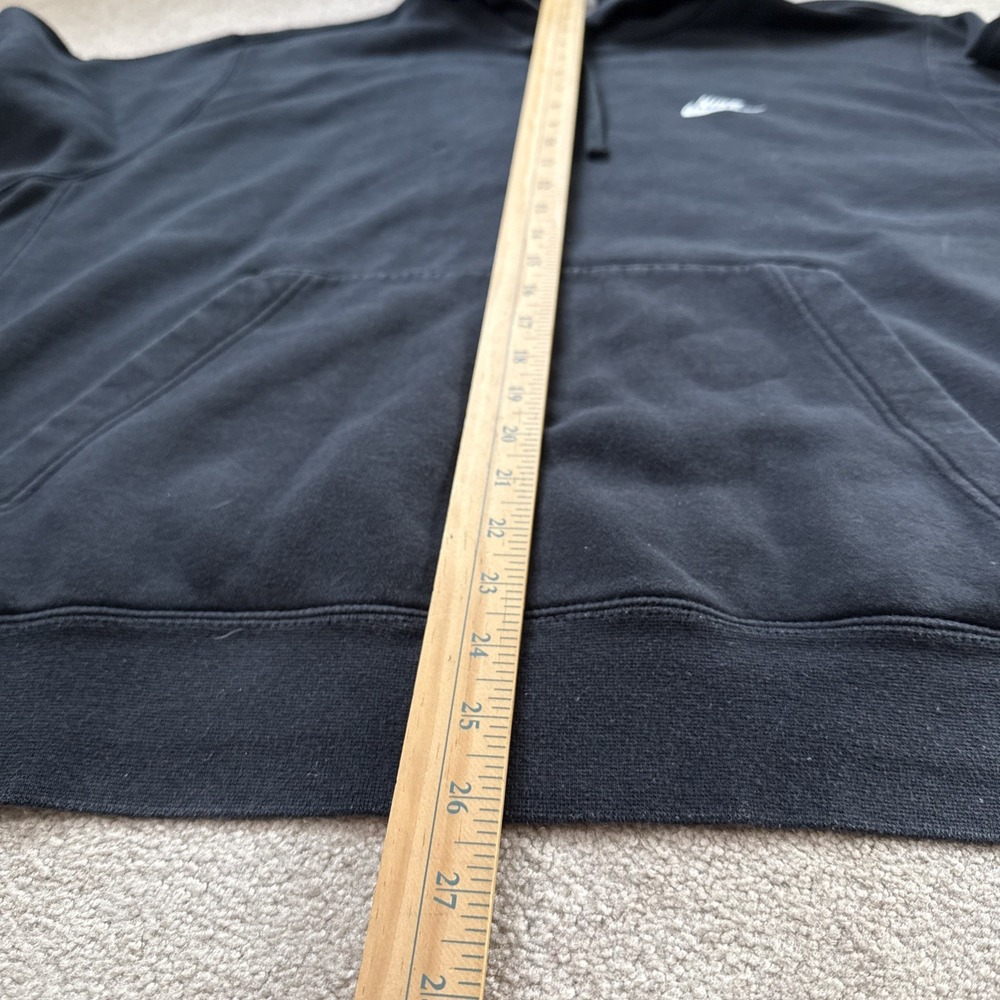 Nike Sportswear Club Fleece Pullover Hoodie Black/White Men's XL BV2654-010 - Picture 6 of 8
